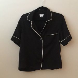 Urban Outfitters black bowling shirt